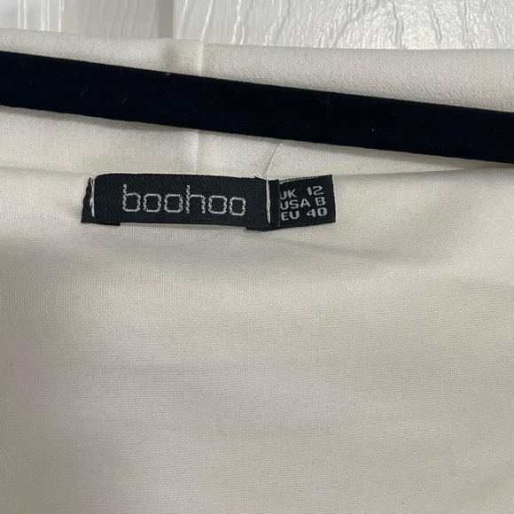 Boohoo white Off-Shoulder skater dress Size US 8 - Picture 2 of 6